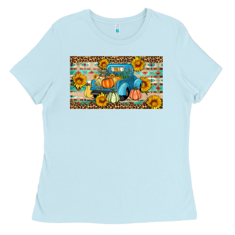 Fall Truck Sunflowers Ladies Tee by Artiststas | Teevron