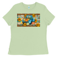 Matcha Fall truck sunflowers Ladies Tee - Artiststas