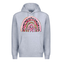 Heather Grey cancer rainbow Premium Hoodie - CowGirlArtShop