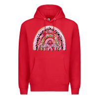 Red cancer rainbow Premium Hoodie - CowGirlArtShop