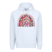 White cancer rainbow Premium Hoodie - CowGirlArtShop