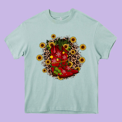 Boots Wood Slice Ornament Heavy Core Tee Designed By Jahusdesignshop