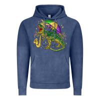 Vintage Denim mardi gras tree rex Vintage Hoodie - MaliasSmallBusiness