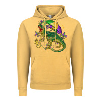 Vintage Mustard mardi gras tree rex Vintage Hoodie - MaliasSmallBusiness