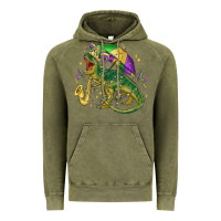 Vintage Olive mardi gras tree rex Vintage Hoodie - MaliasSmallBusiness