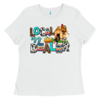 White Local egg dealer Ladies Tee - AdoDesignShop