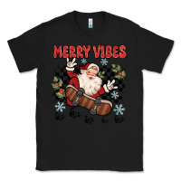 Black merry vibes ho ho ho Classic Tee - MaliasSmallBusiness