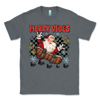 Charcoal Heather merry vibes ho ho ho Classic Tee - MaliasSmallBusiness