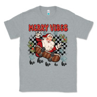 Heather Grey merry vibes ho ho ho Classic Tee - MaliasSmallBusiness