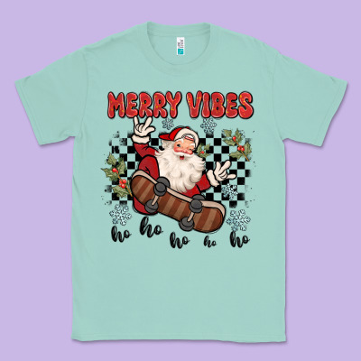 Merry Vibes Ho Ho Ho Classic Tee Designed By Maliassmallbusiness