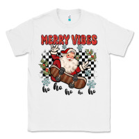 White merry vibes ho ho ho Classic Tee - MaliasSmallBusiness