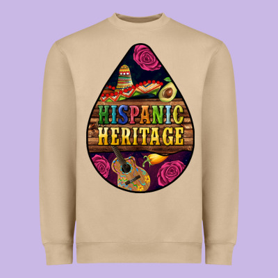 Teardrop Hispanic Heritage Heavyweight Sweatshirt Designed By Bundleandbundleshop