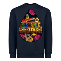 Navy teardrop Hispanic Heritage Heavyweight Sweatshirt - BundleAndBundleShop