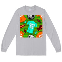 Moon Dust soccer ball uniform and shoes seamless pattern Long Sleeve Tee - BundleAndBundleShop