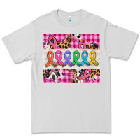 Dove Grey western colorfull cancer ribbon Premium Tee - AdoDesignShop