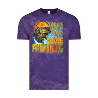 Cloud Purple youre lucky im here i could have gone fishing Vintage Tee - NancyCooperArtShop