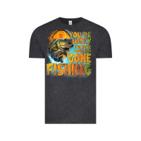 Vintage Black youre lucky im here i could have gone fishing Vintage Tee - NancyCooperArtShop