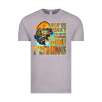 Vintage Zinc youre lucky im here i could have gone fishing Vintage Tee - NancyCooperArtShop