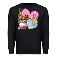 Black Easter hearts Easter Day Premium Sweatshirt - HowdyJamesFarm