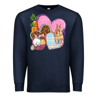 Navy Easter hearts Easter Day Premium Sweatshirt - HowdyJamesFarm