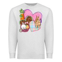 Oatmeal Heather Easter hearts Easter Day Premium Sweatshirt - HowdyJamesFarm