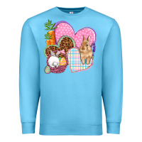 Ocean Blue Easter hearts Easter Day Premium Sweatshirt - HowdyJamesFarm