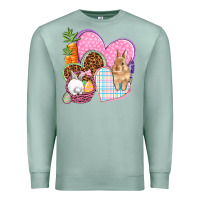 Seafoam Easter hearts Easter Day Premium Sweatshirt - HowdyJamesFarm