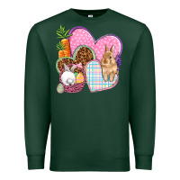 Sports Green Easter hearts Easter Day Premium Sweatshirt - HowdyJamesFarm