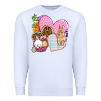 White Easter hearts Easter Day Premium Sweatshirt - HowdyJamesFarm