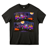 Asphalt halloween spooky truck seamless pattern Heavy Core Tee - BundleAndBundleShop