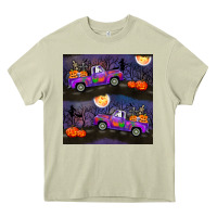 Mossy halloween spooky truck seamless pattern Heavy Core Tee - BundleAndBundleShop