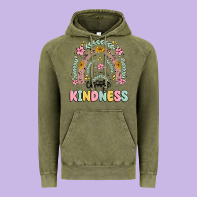 Choose Kindness Vintage Hoodie Designed By Maliassmallbusiness