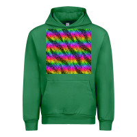 Emerald neon rainbow leopard zebra seamless pattern Urban Hoodie - BundleAndBundleShop