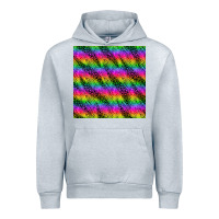 Heather Grey neon rainbow leopard zebra seamless pattern Urban Hoodie - BundleAndBundleShop