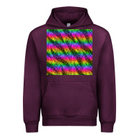 Mauve Wine neon rainbow leopard zebra seamless pattern Urban Hoodie - BundleAndBundleShop