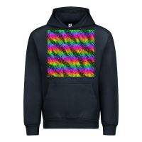 Navy neon rainbow leopard zebra seamless pattern Urban Hoodie - BundleAndBundleShop