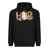 Black Hop rabbit Easter Day Heavyweight Hoodie - HowdyJamesFarm