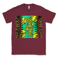 Burgundy softball leopard Classic Tee - NancyCooperArtShop