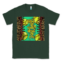 Sports Green softball leopard Classic Tee - NancyCooperArtShop