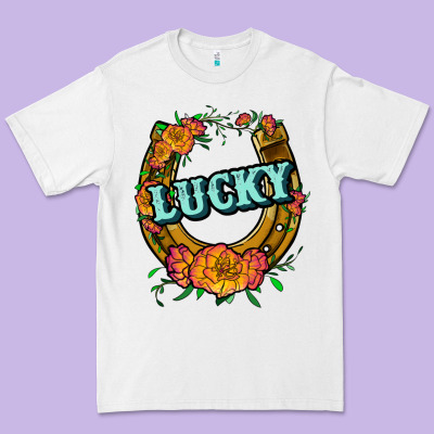Horseshoe Lucky Premium Tee Designed By Jahusdesignshop