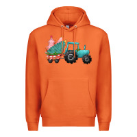 Carrot christmas tree tractor Premium Hoodie - CowGirlArtShop
