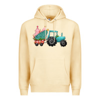 Pina Colada christmas tree tractor Premium Hoodie - CowGirlArtShop