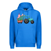 True Royal christmas tree tractor Premium Hoodie - CowGirlArtShop