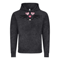 Vintage Black bunny face easter Vintage Hoodie - MaliasSmallBusiness