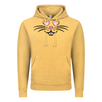 Vintage Mustard bunny face easter Vintage Hoodie - MaliasSmallBusiness