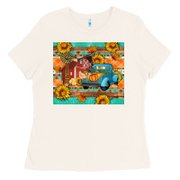 Bone Farm life fall barn and truck Ladies Tee - Artiststas