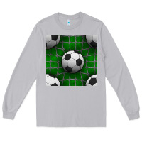 Moon Dust soccer ball with goal nets seamless pattern Long Sleeve Tee - BundleAndBundleShop
