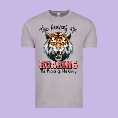 The Heavens Are Roaring Tiger Vintage Tee Designed By Maliassmallbusiness