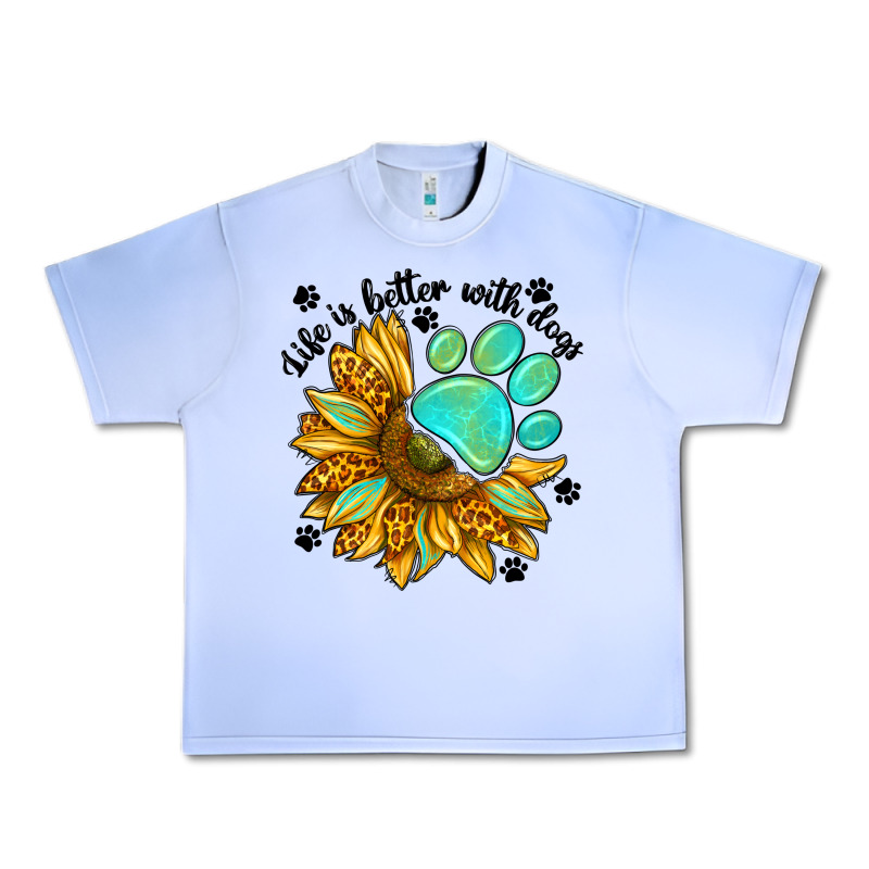 Life Is Better With Dogs Urban Heavy Tee by NancyCooperArtShop | Teevron