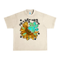 Sandshell life is better with dogs Urban Heavy Tee - NancyCooperArtShop